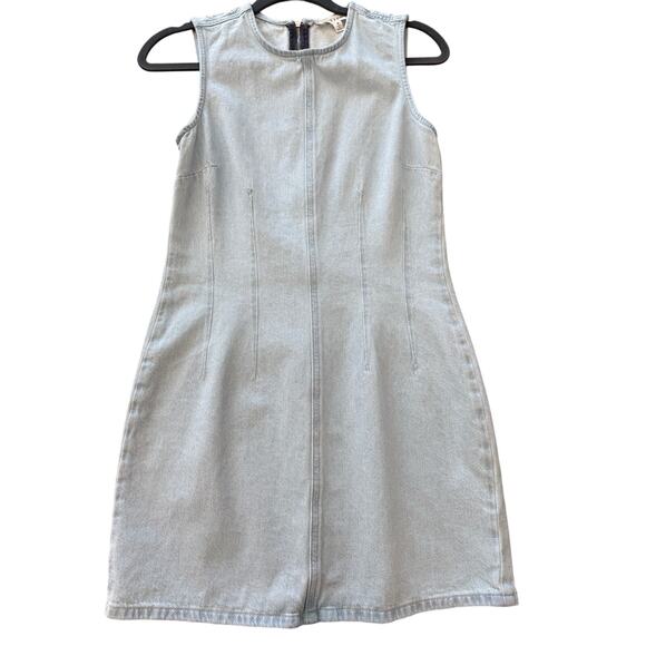 Harper Heritage Dresses & Skirts - Harper Heritage Vintage Denim Mini Dress Light Wash Pleated Women’s Medium